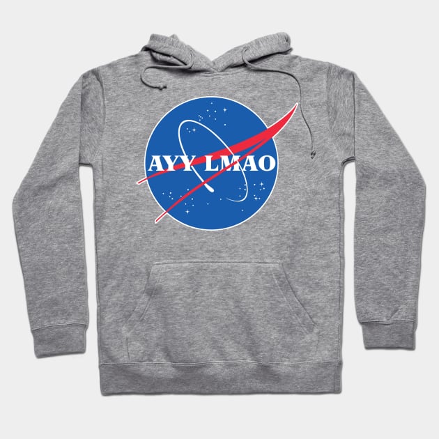 AYY LMAO / NASA Space Alien Logo Parody Hoodie by DankFutura